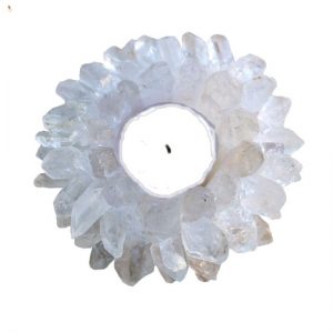 Natural Crystal Tealight Candle Holder For Sale