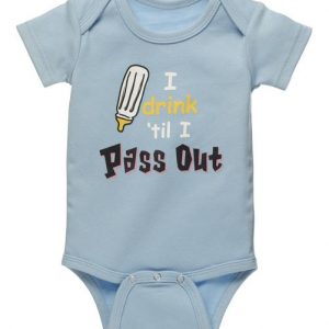 I drink ’til I pass out diaper onesie for sale