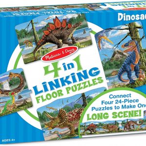 Dinosaur 4-in-1 Jumbo Linking Jigsaw Floor Puzzle – 96 Pieces For Sale