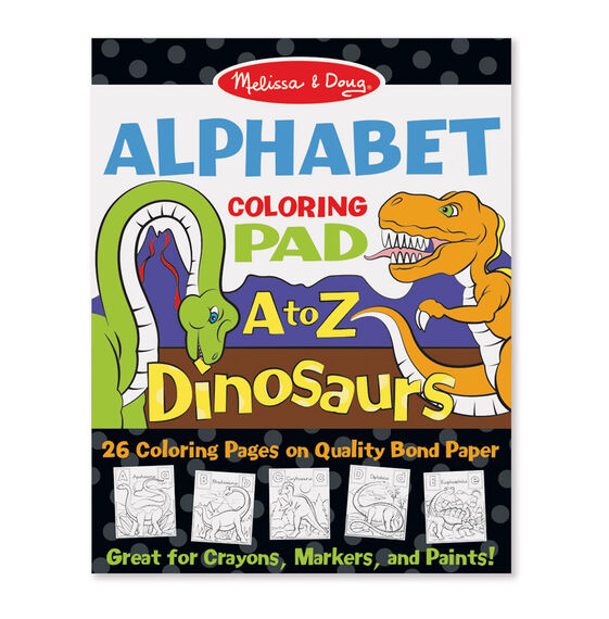 Dinosaurs Alphabet Coloring Pad