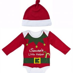 Elf-Santa’s Little Helper Diaper Shirt & Cap For Sale