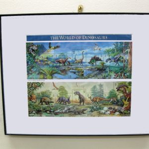 Framed Dinosaur Stamp Set