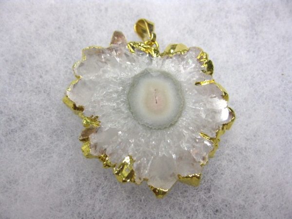 Gold Plated Amethyst Mineral Pendant For Sale #9
