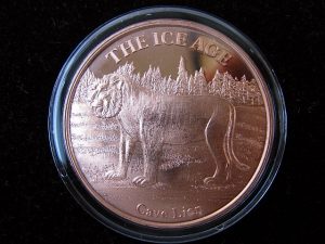 Ice Age Cave Lion Copper Coin For Sale