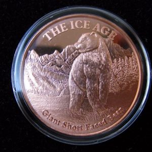 Ice Age Short Faced Bear Copper Coin For Sale