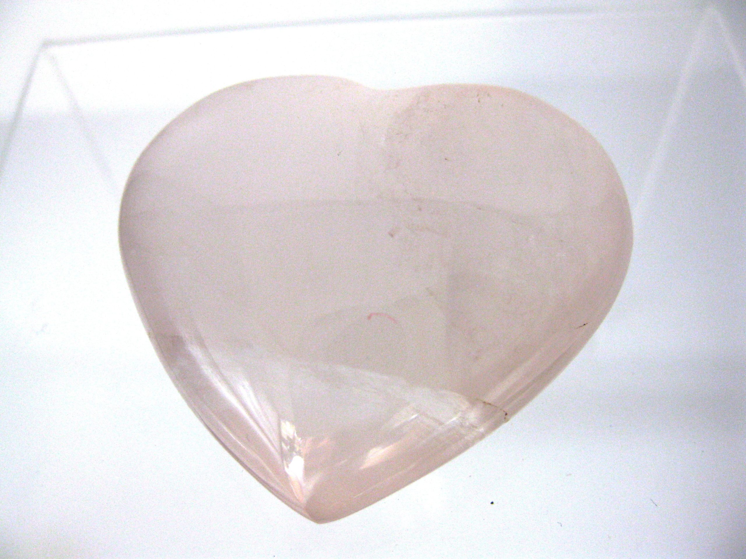 Metaphysical-Rose-Quartz-Mineral-Heart-1-scaled-1.jpg | Fossils for Sale Genuine Rose Quartz Metaphysical Mineral Heart For Sale #1