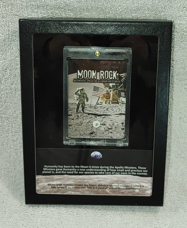 Moon Rock Lunar Meteorite Frame #3 For Sale