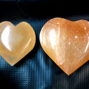 Genuine Orange Selenite Heart For Sale