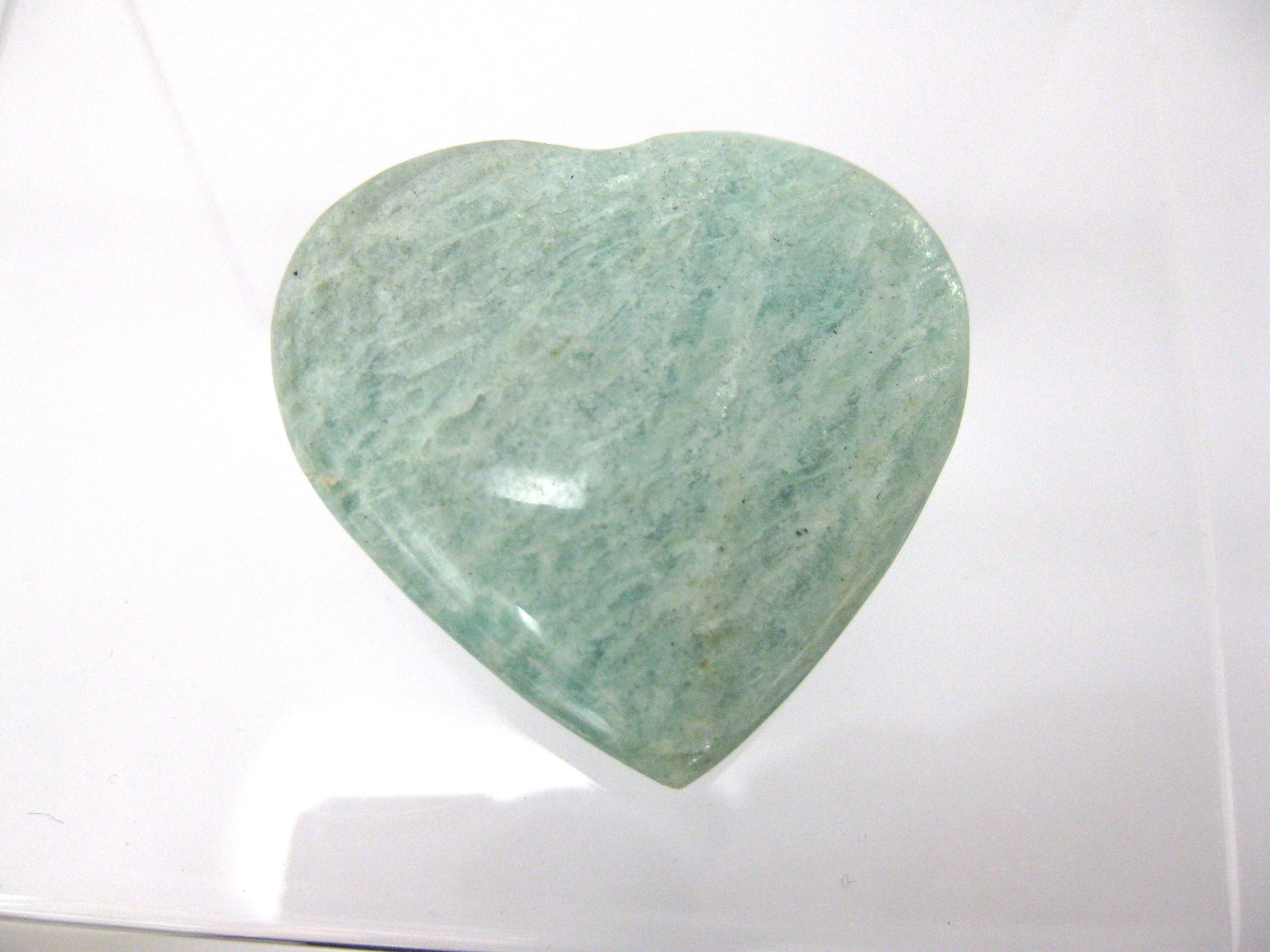 metaphysical-amazonite-polished-heart-1-scaled-1.jpg | Fossils for Sale Genuine Amazonite Metaphysical Polished Mineral Heart from Madagascar for Sale. #1