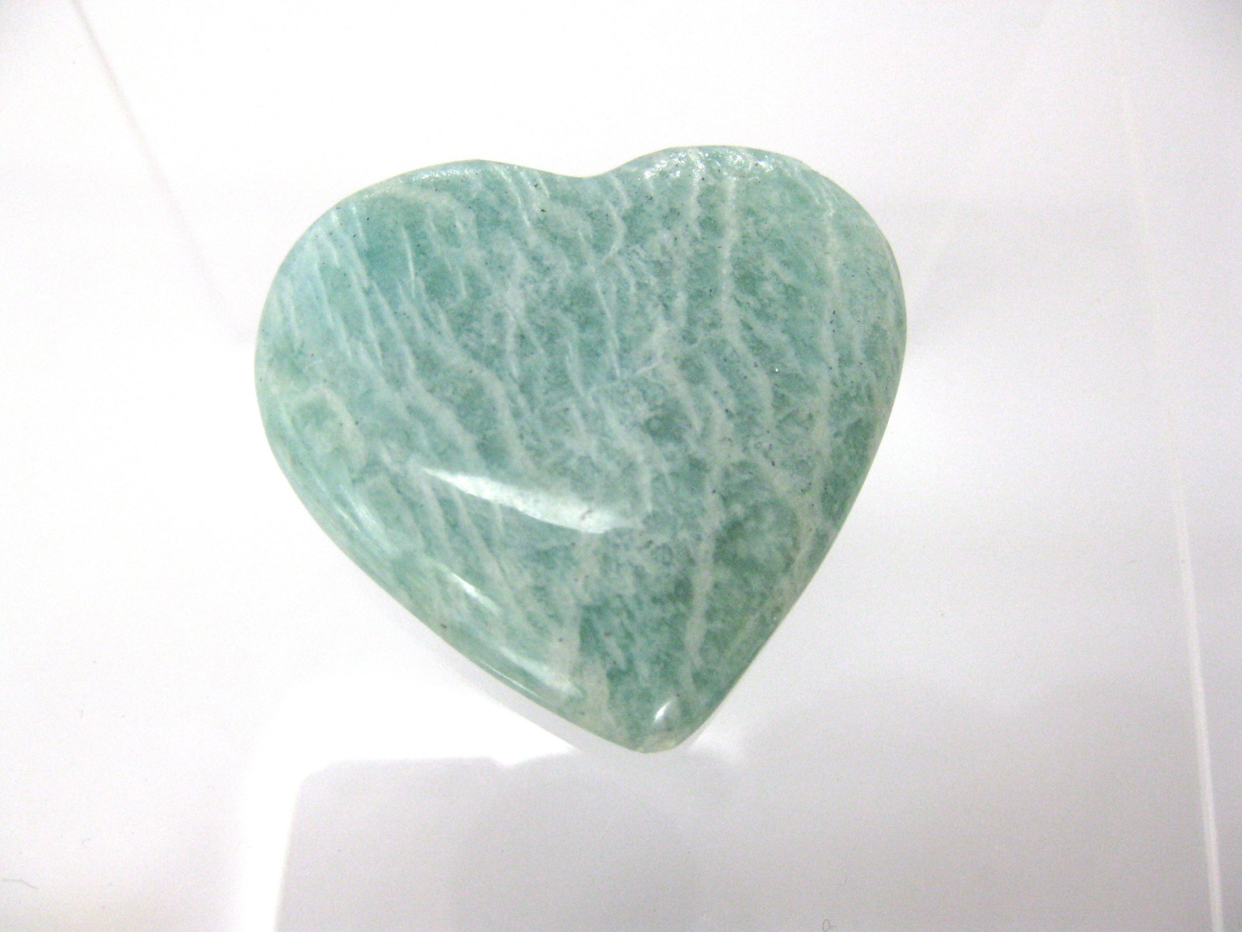 metaphysical-amazonite-polished-heart-4-scaled-1.jpg | Fossils for Sale Genuine Amazonite Metaphysical Polished Mineral Heart from Madagascar for Sale. #4