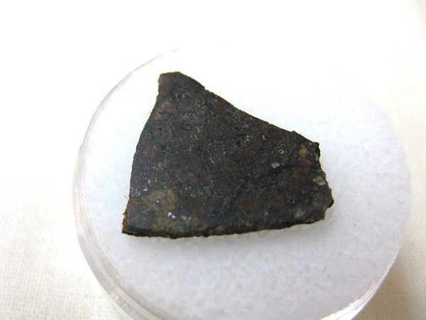 Meteorite Thin Slice in Gem Jar For Sale #1