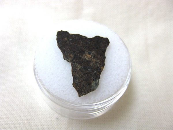 Meteorite Thin Slice in Gem Jar For Sale #2