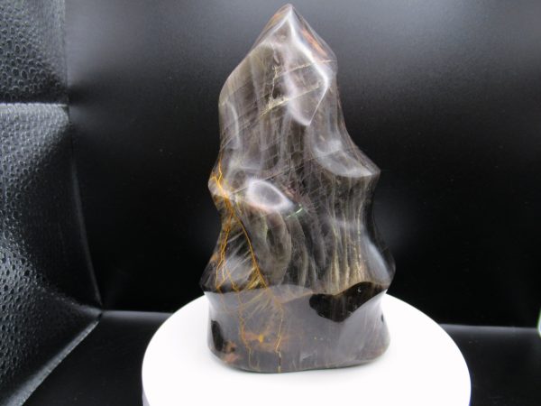 Genuine Black Moonstone Metaphysical Free Form Polished Mineral from Madagascar for Sale. #2