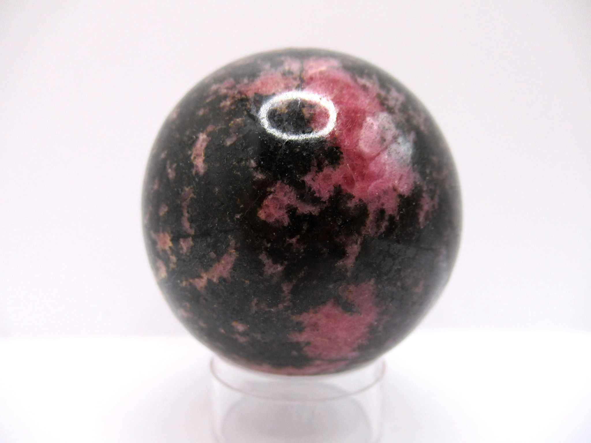 Polished-Rhodonite-Mineral-Sphere-2.jpg | Fossils for Sale Genuine Rhodonite Metaphysical Polished Mineral Sphere from Madagascar for Sale. #2