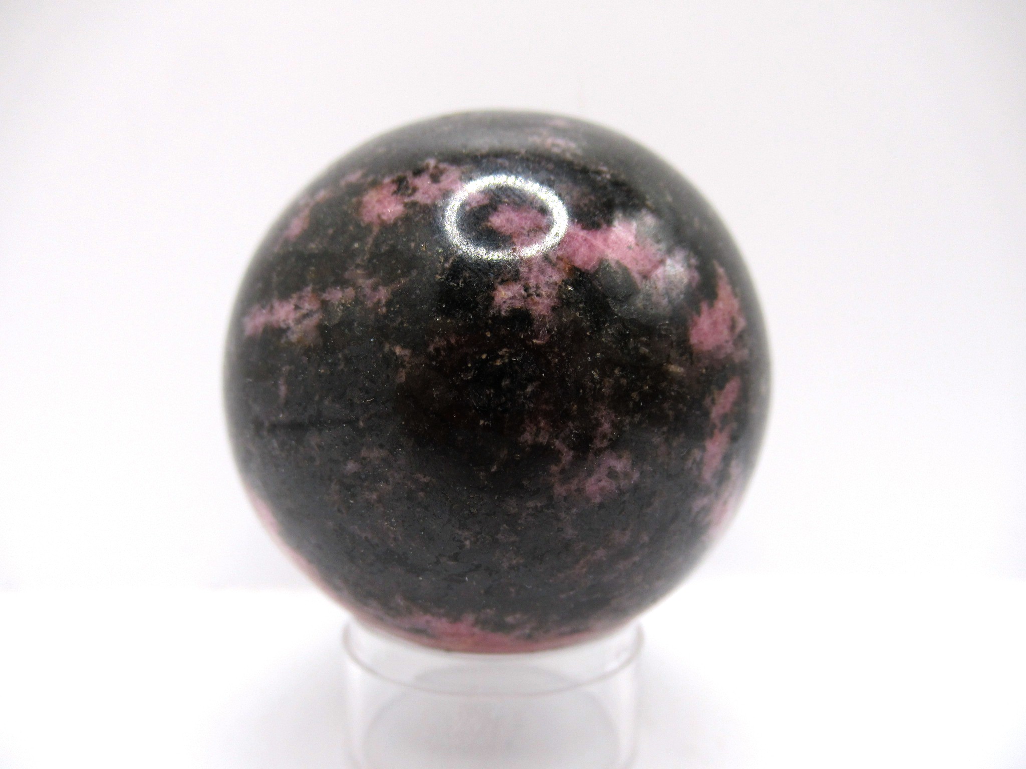 Polished-Rhodonite-Mineral-Sphere-2a.jpg | Fossils for Sale Genuine Rhodonite Metaphysical Polished Mineral Sphere from Madagascar for Sale. #2a