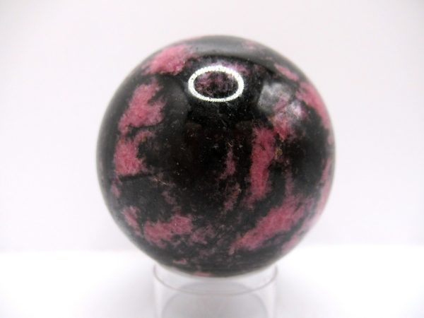Genuine Rhodonite Metaphysical Polished Mineral Sphere from Madagascar for Sale. #3
