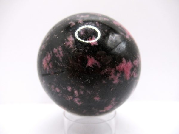 Genuine Rhodonite Metaphysical Polished Mineral Sphere from Madagascar for Sale. #3a