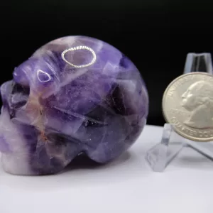 Polished Amethyst Metaphysical Skull for Sale #1