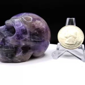 Polished Amethyst Metaphysical Skull for Sale #4