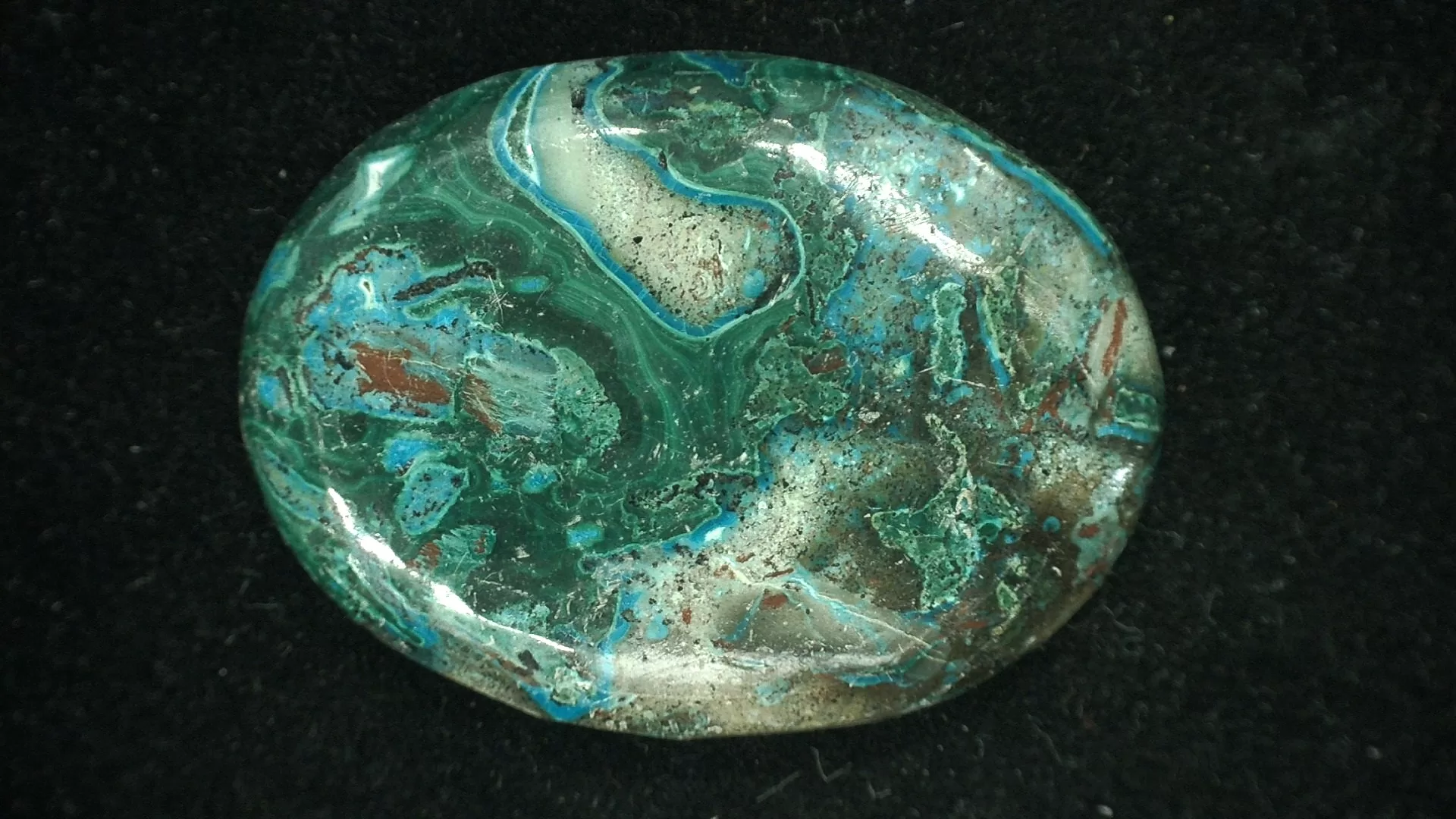 Azurite & Malachite Cabochon 4 | Fossils for Sale Azurite & Malachite Cabochon #4 For Sale
