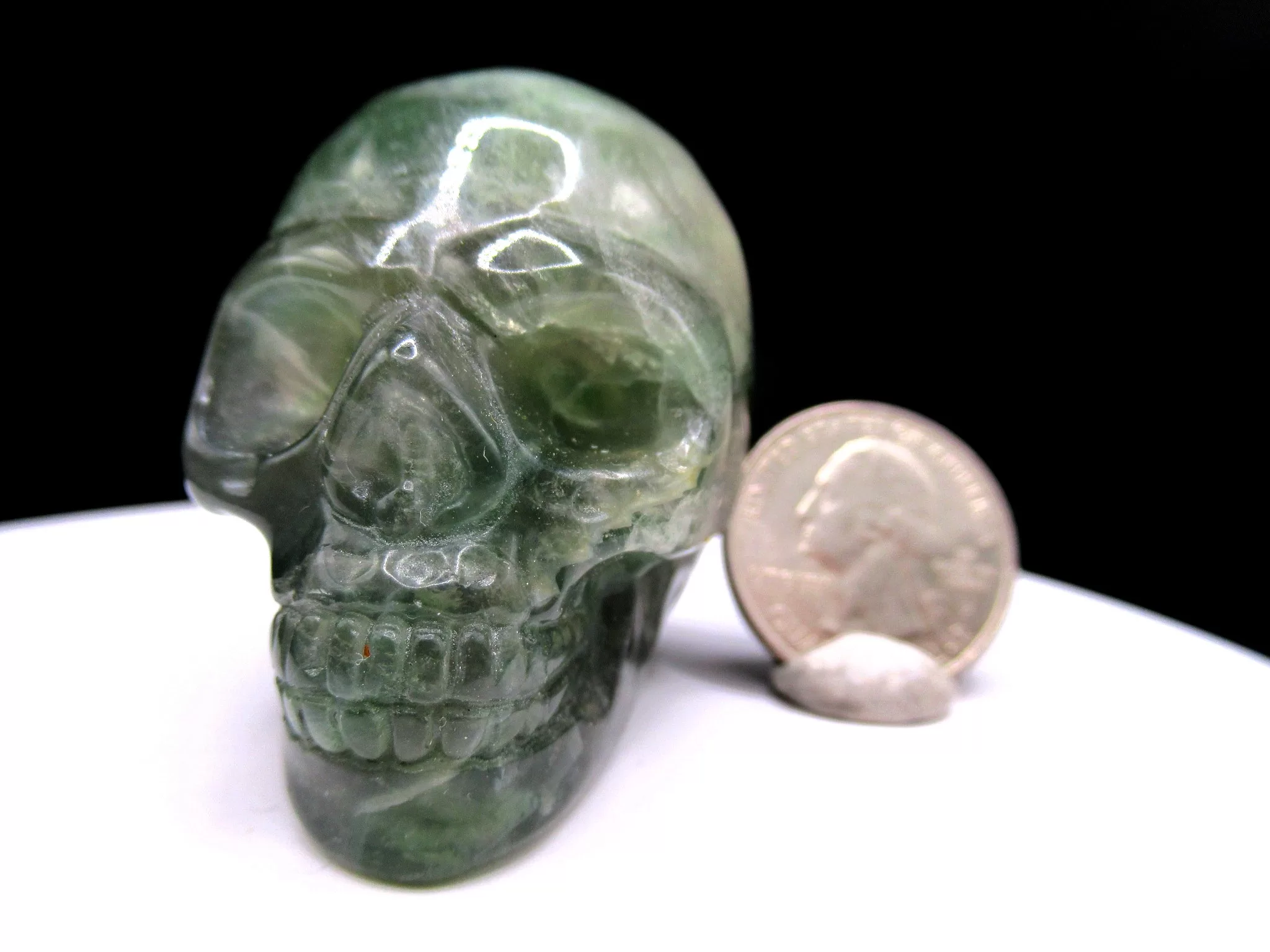 Fluorite metaphysical skull 2 | Fossils for Sale Polished Fluorite Metaphysical Skull for Sale #2