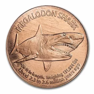 Megalodon Shark Copper Coin