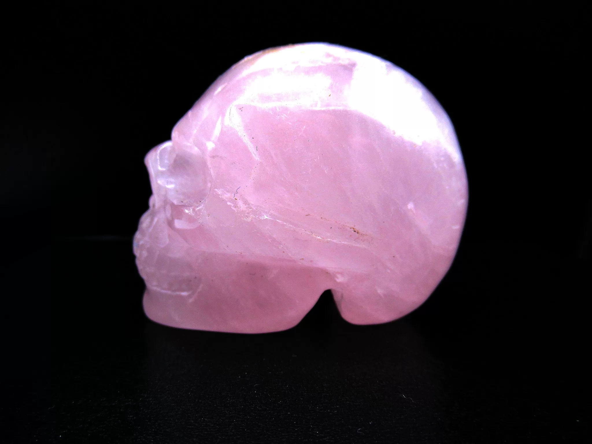 rose quartz metaphysical skull 1 | Fossils for Sale Polished Skull for Sale Rose Quartz #1