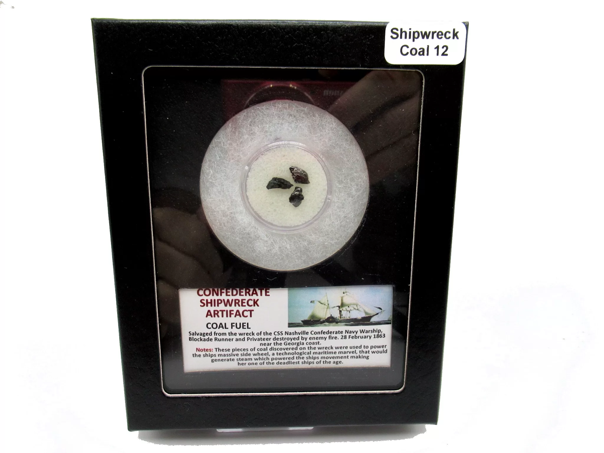 Confederate Shipwreck Artifact - Coal 12 | Fossils for Sale Genuine Confederate Shipwreck Artifact Coal for Sale #12