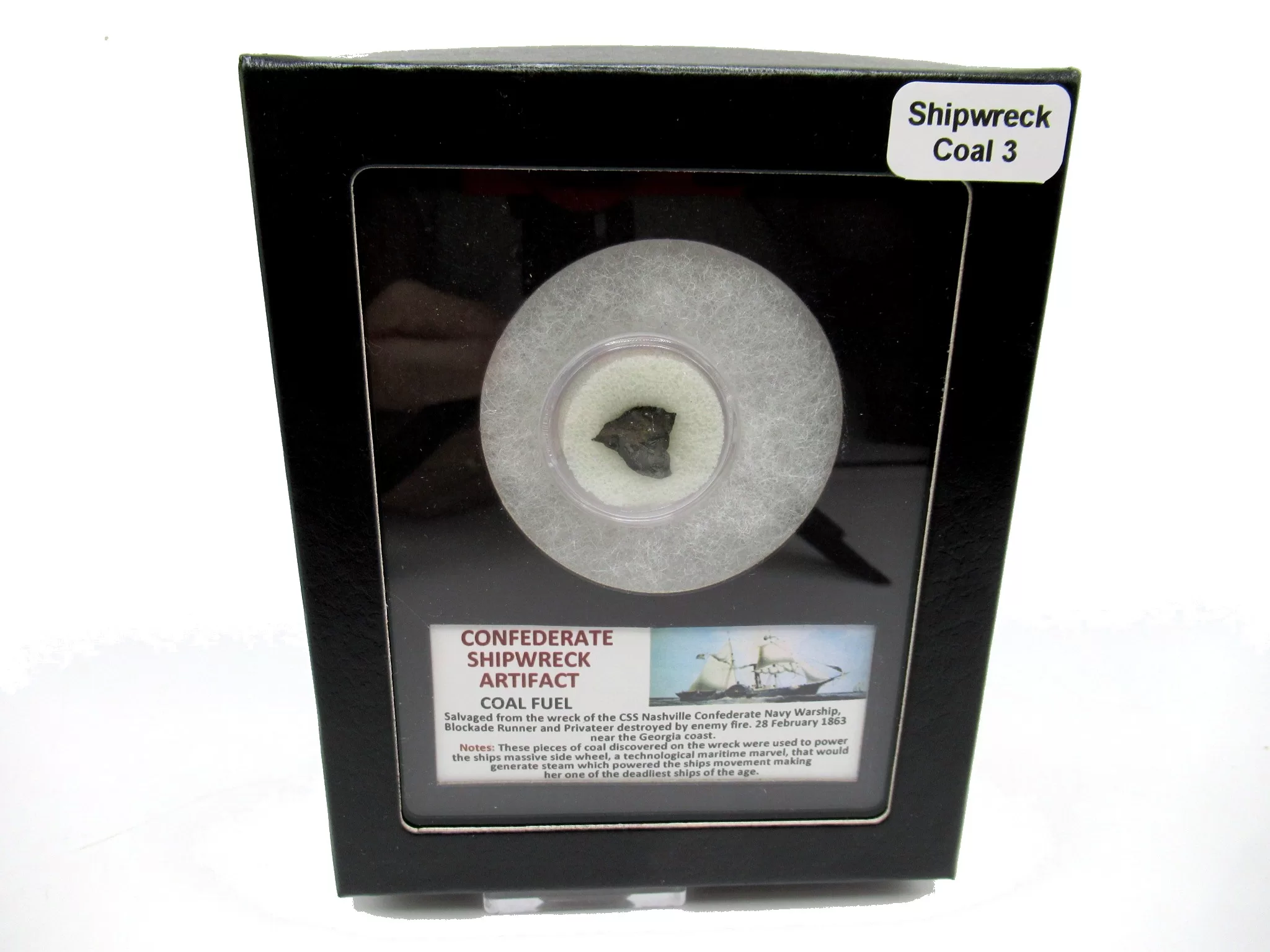 Confederate Shipwreck Artifact - Coal 3 | Fossils for Sale Genuine Confederate Shipwreck Artifact Coal for Sale #3