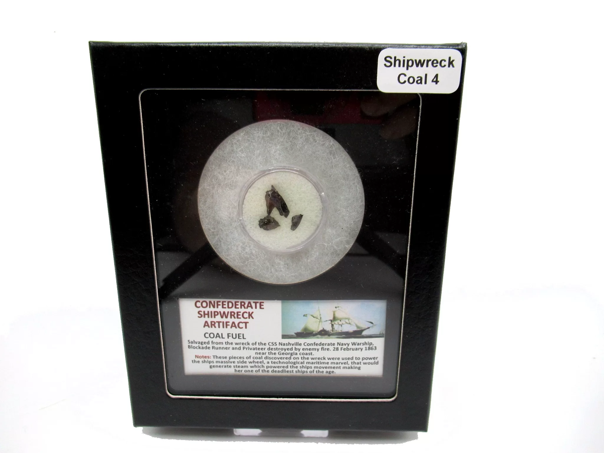 Confederate Shipwreck Artifact - Coal 4 | Fossils for Sale Genuine Confederate Shipwreck Artifact Coal for Sale #4