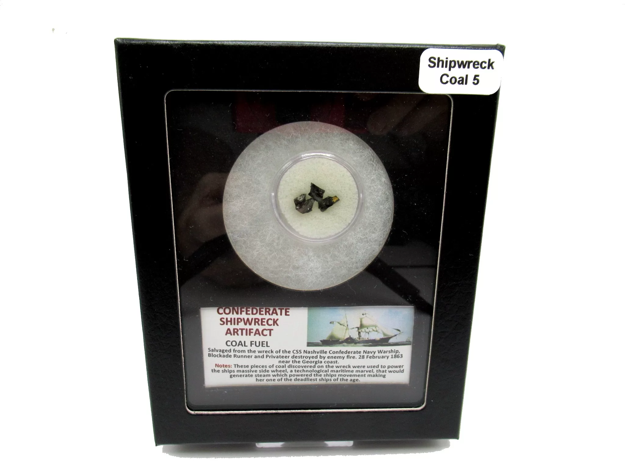 Confederate Shipwreck Artifact - Coal 5 | Fossils for Sale Genuine Confederate Shipwreck Artifact Coal for Sale #5