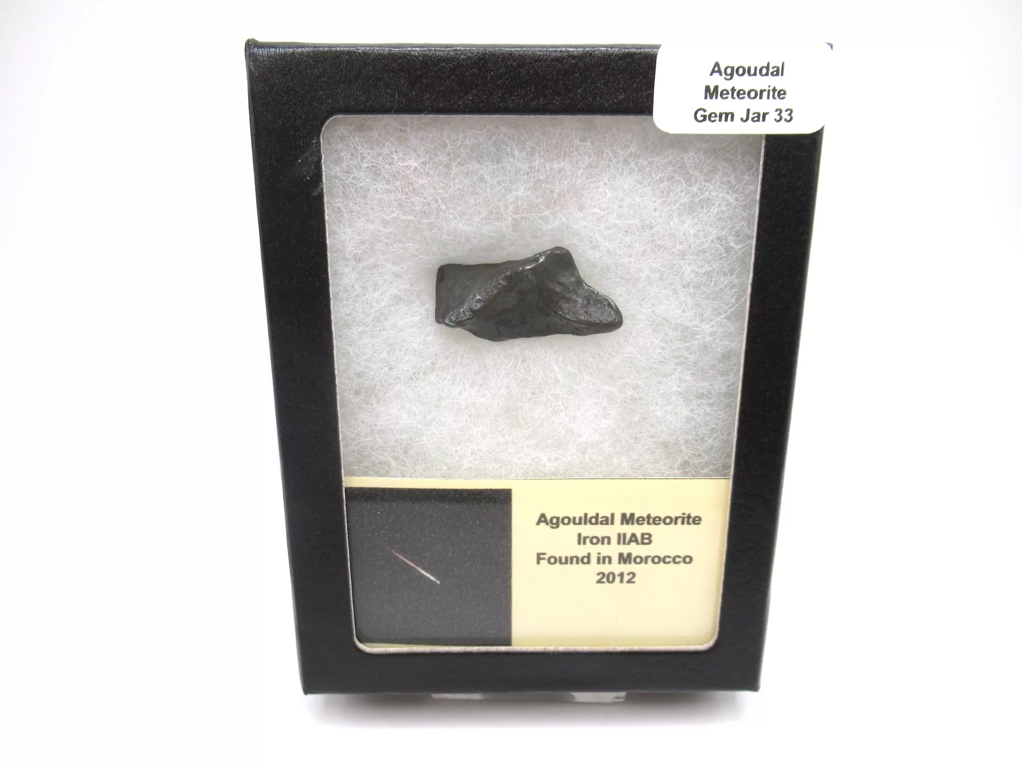 Agoudal Meteorite Fragment #33 12.3 grams | Fossils for Sale Genuine Agoudal Meteorite in Gem Jar For Sale #33