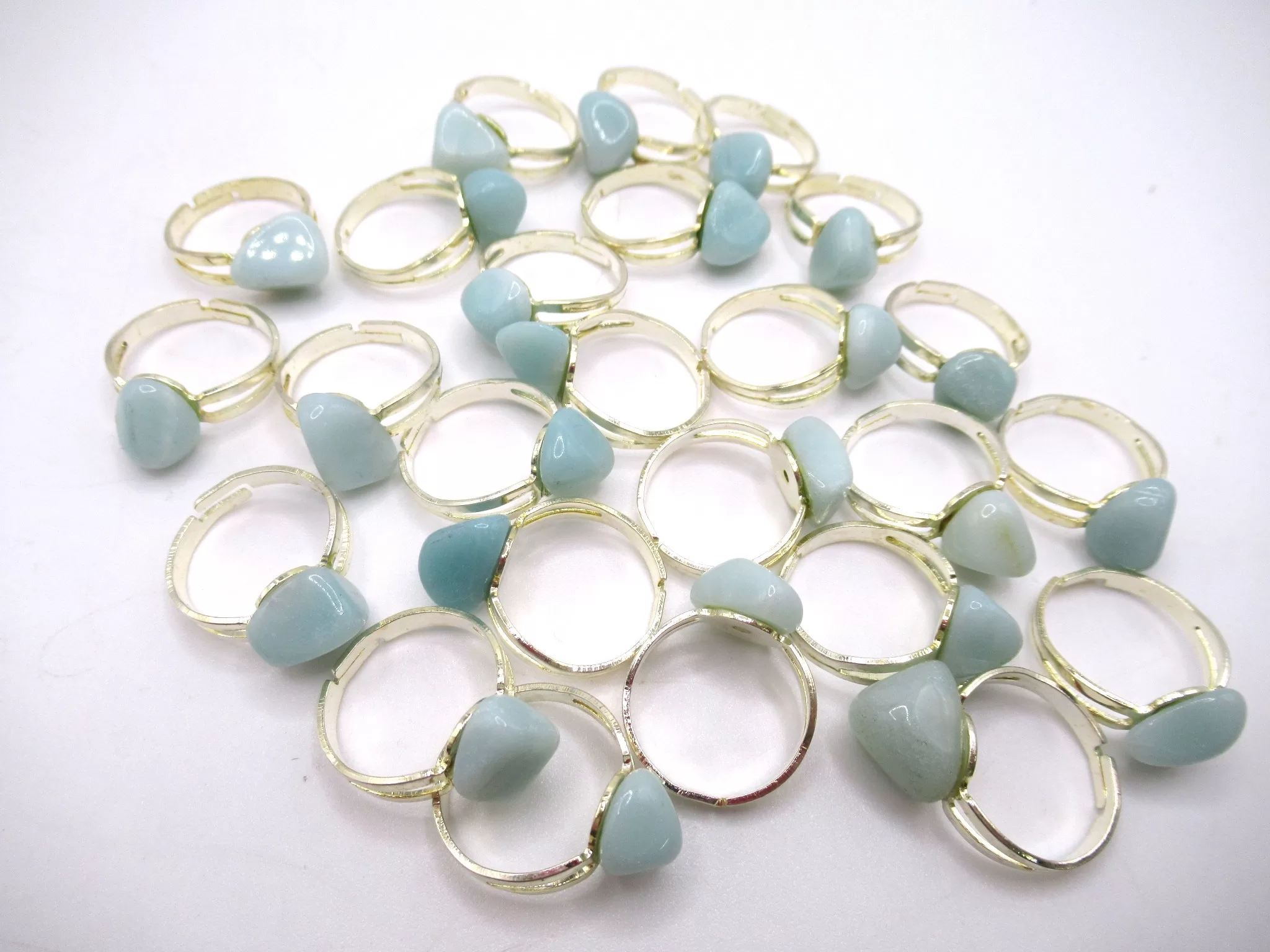 Amazonite Mineral Rings - Adjustable | Fossils for Sale Genuine Amazonite Mineral Rings - Adjustable For Sale