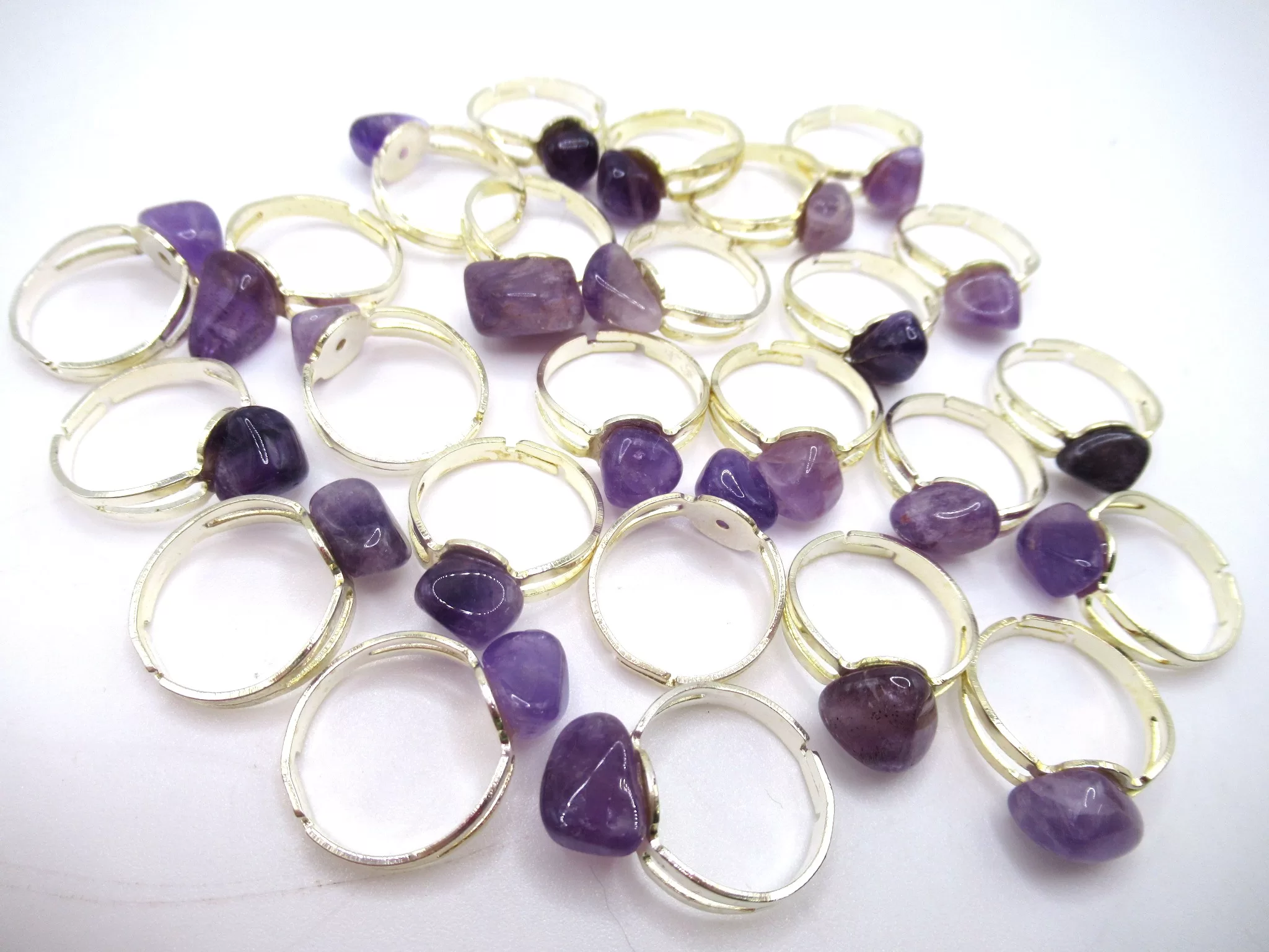 Amethyst Mineral Rings - Adjustable | Fossils for Sale Genuine Amethyst Mineral Rings - Adjustable For Sale