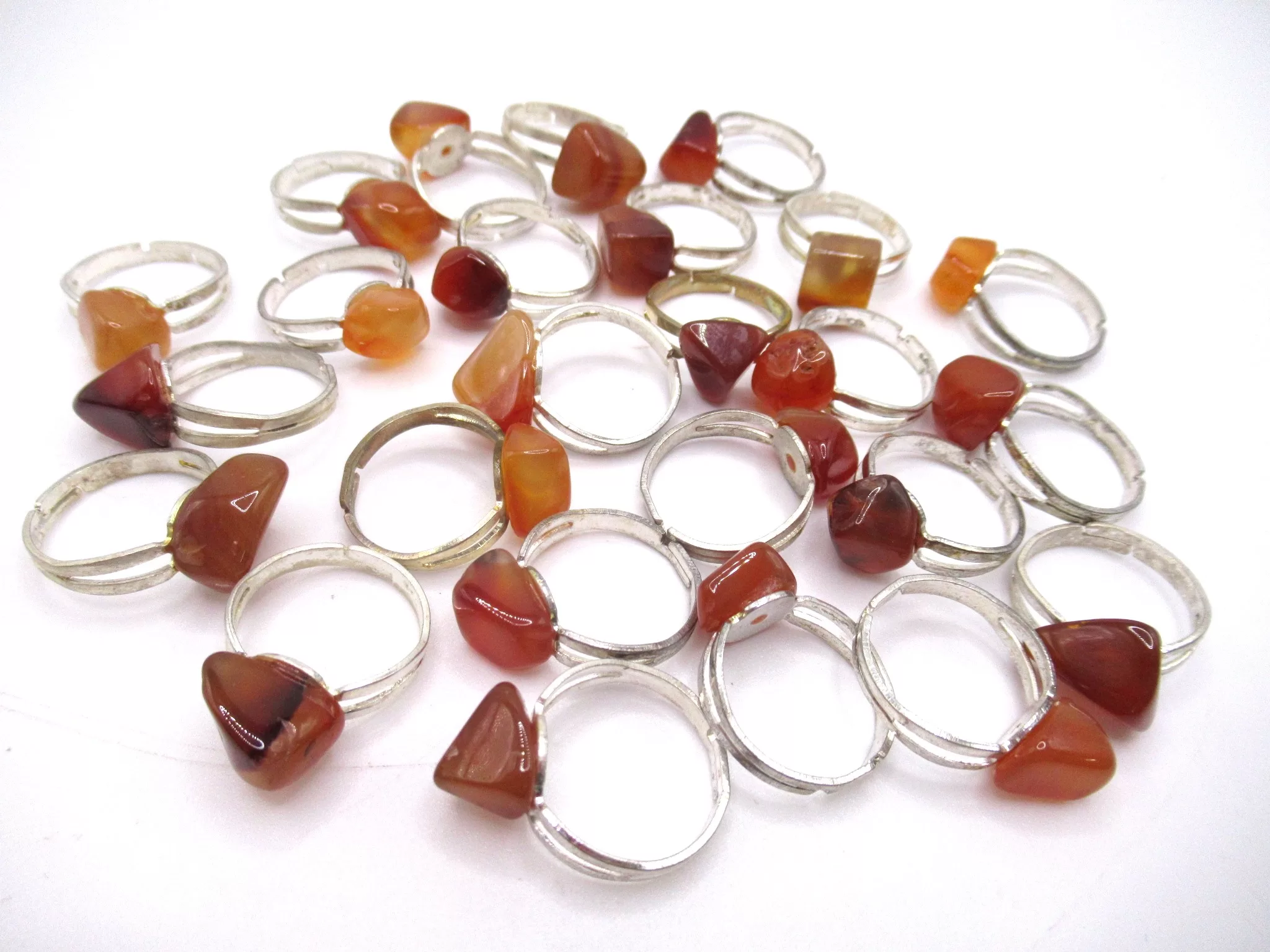 Carnelian Mineral Rings - Adjustable | Fossils for Sale