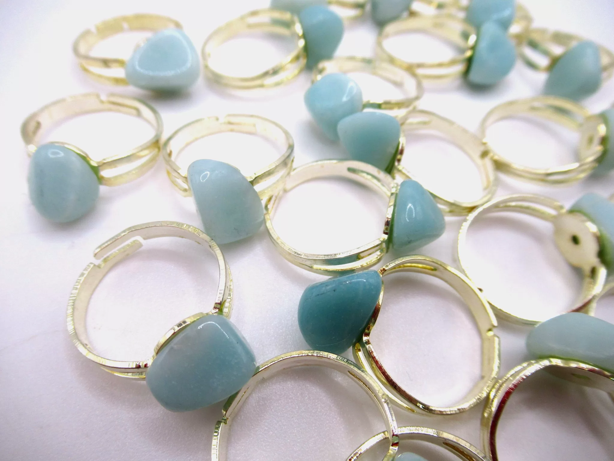 amazonite mineral rings - adjustable a | Fossils for Sale Genuine Amazonite Mineral Rings - Adjustable a For Sale