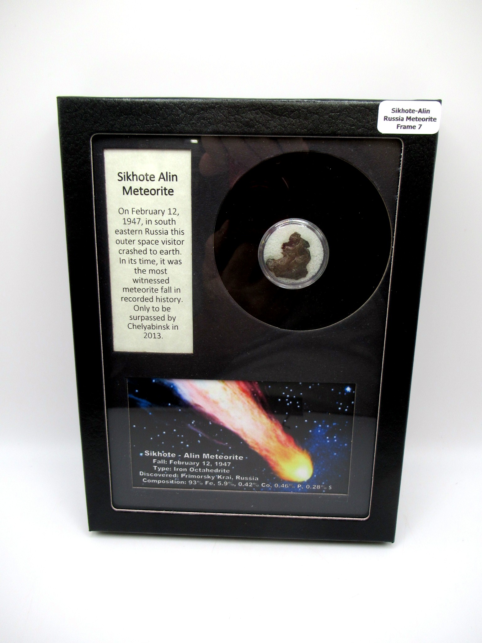 Sikhote-Alin Russsia Meteorite Frame 7 | Fossils for Sale Genuine Sikhote-Alin Meteorite Frame For Sale from Russia #7
