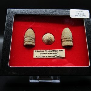 Genuine Civil War 3 Bullet Display for Sale from Virginia #18