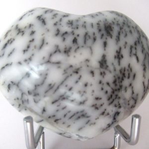 General Dendritic Opal Polished Mineral Heart For Sale #2