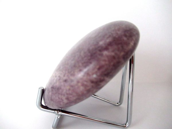 General Lepidolite Polished Mineral Heart For Sale #2b
