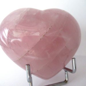 General Rose Quartz Polished Mineral Heart For Sale #2