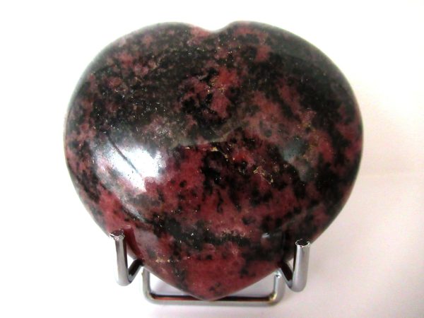 General Rubellite Polished Mineral Heart For Sale #1a