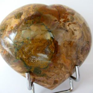 General Yellow Hematoid Polished Mineral Heart For Sale #1