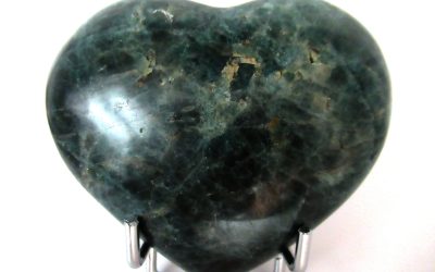 Green Apatite Polished Heart #2  3.41