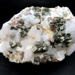 Genuine Pyrite on Quartz Mineral for Sale from Morocco #15