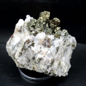 Genuine Pyrite on Quartz Mineral for Sale from Morocco #9