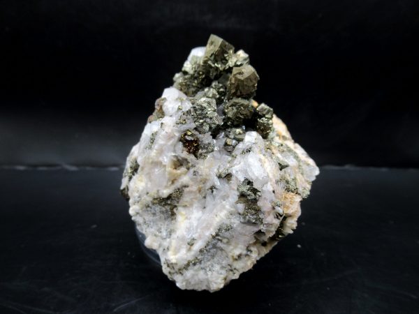 Genuine Pyrite on Quartz Mineral for Sale from Morocco #9a
