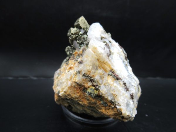 Genuine Pyrite on Quartz Mineral for Sale from Morocco #9c