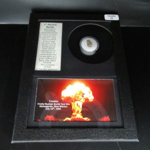 Genuine Trinitite Atomic Bomb Glass in Frame for Sale from New Mexico #62