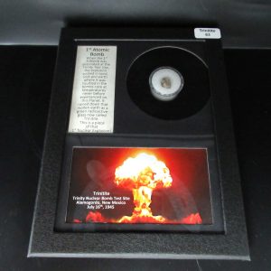 Genuine Trinitite Atomic Bomb Glass in Frame for Sale from New Mexico #63